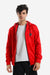 Leather Sleeves Press Buttons Closure Baseball Jacket