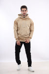 "OFF White " Trendy Printed Beige Hoodie