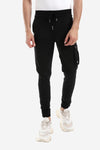 Side Zipper Pockets Plain Polyester Joggers