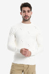 Stitched Parts Solid Pullover