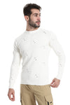 Stitched Parts Solid Pullover