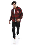 Black & Red Plaids Soft Button Down Shirt