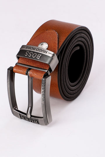 Metal Buckle Leather Belt -Havan