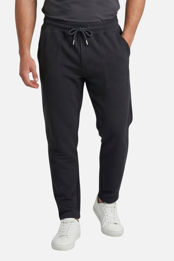 Ribbed Comfy Elastic Black Joggers