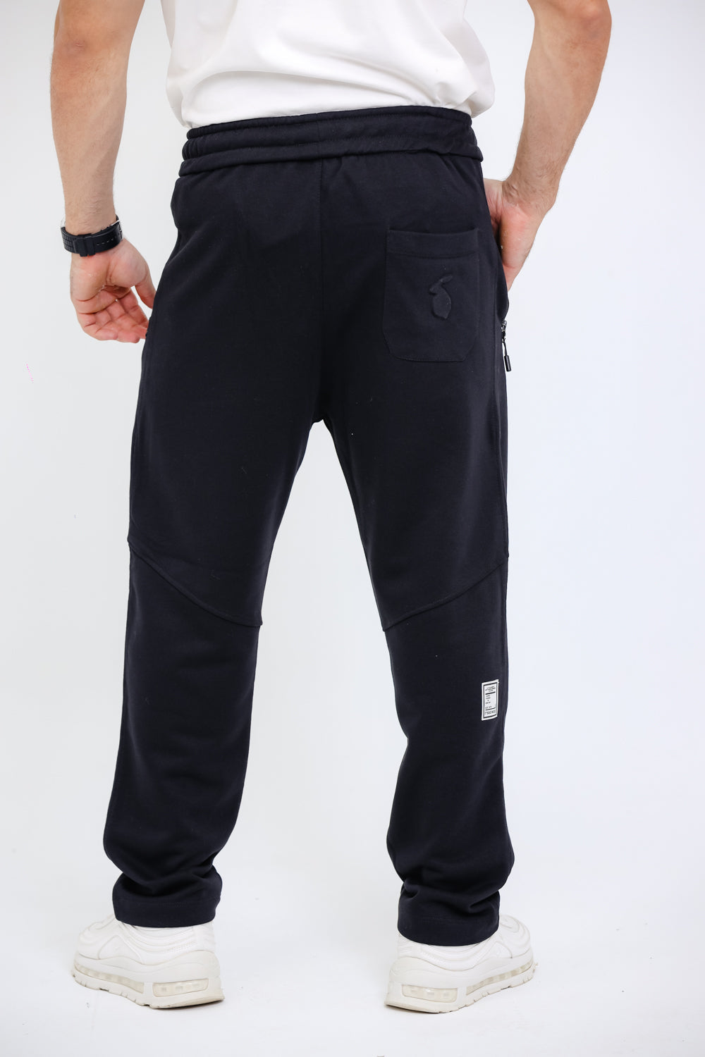 Elastic Waist With Drawstring Comfy Black Pants