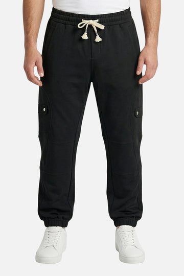 Men’s Black Jogger Pants – Soft Fabric, Slim Fit – Black