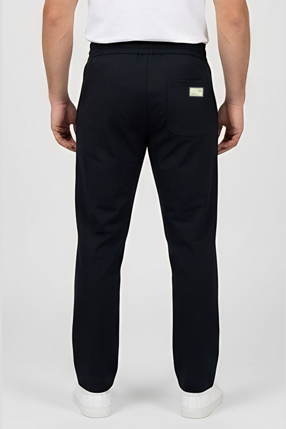 Men’s Black Regular Fit Jogger Pants – Lycra Fabric Casual Drawstring Trousers