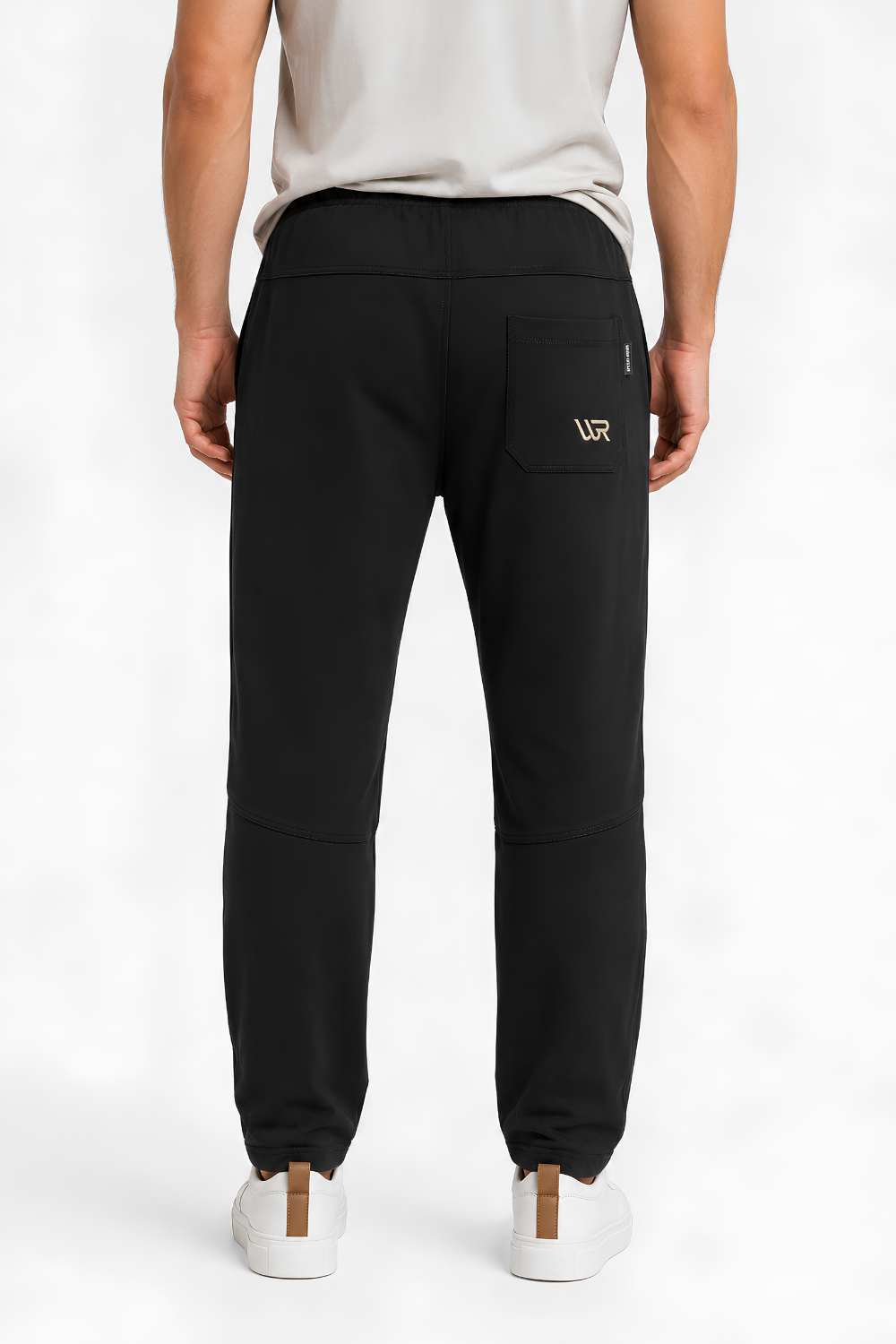 Men’s Casual Wide Leg Jogger Pants – Adjustable Drawstring -Black