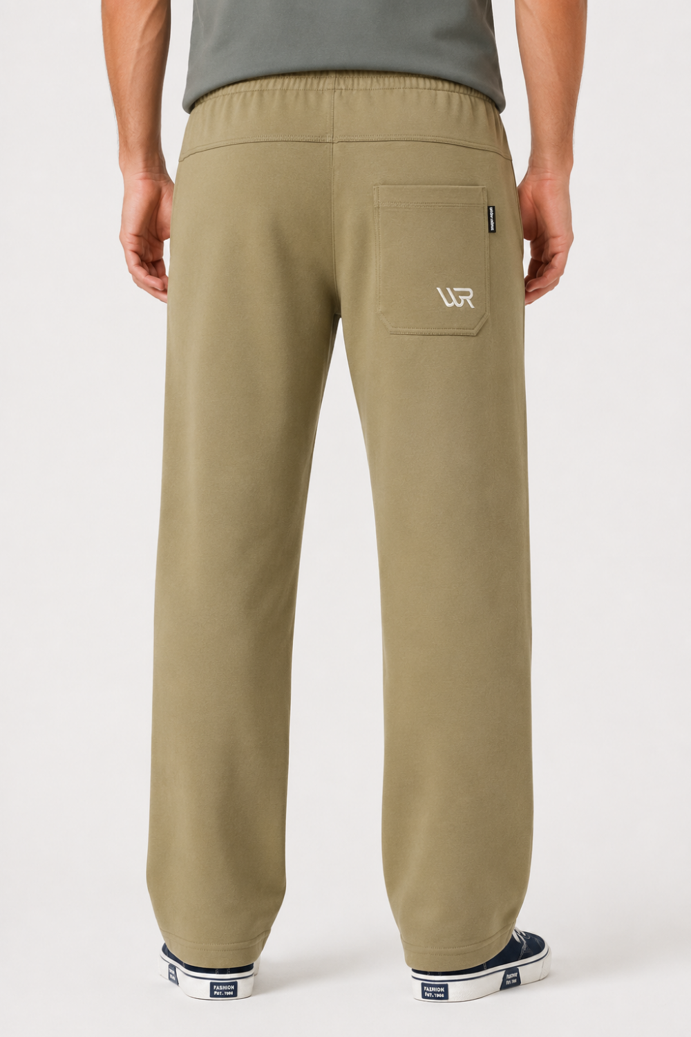 Men’s Casual Wide Leg Jogger Pants – Adjustable Drawstring -Olive