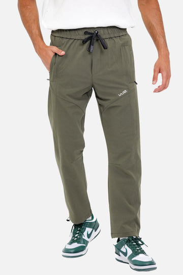 Slip On Plain Olive Practical Joggers
