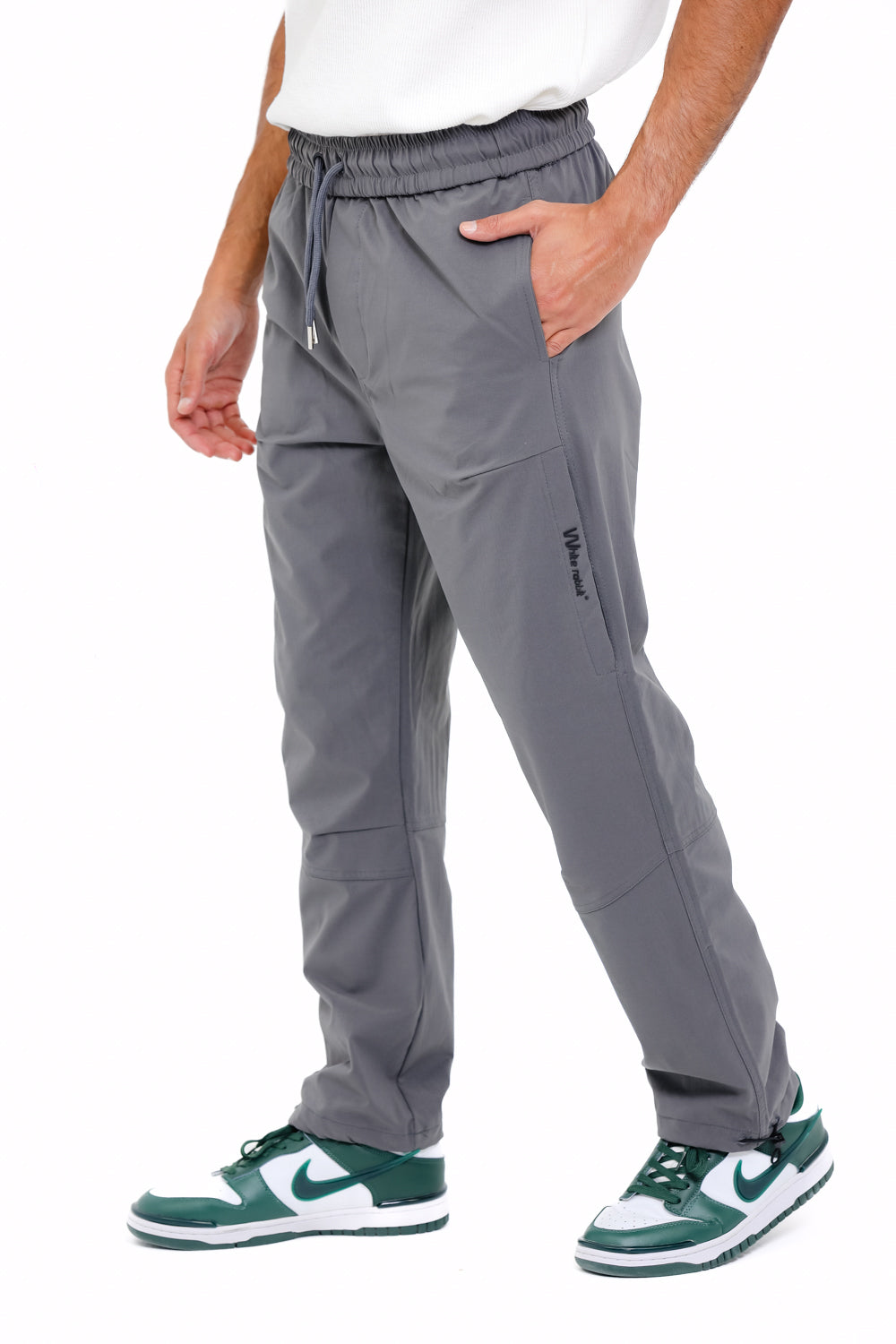 Slip On Plain Grey Practical Joggers