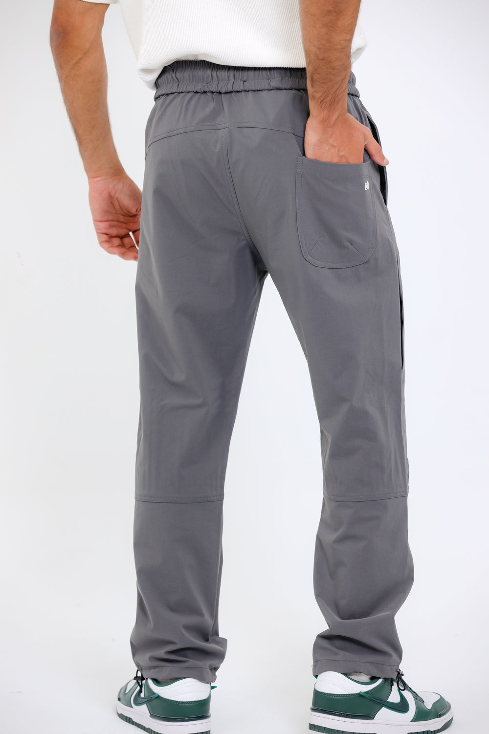 Slip On Plain Grey Practical Joggers