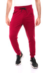 Zipped Pockets Slip On Sweatpants With Hem - Wine