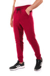 Zipped Pockets Slip On Sweatpants With Hem - Wine