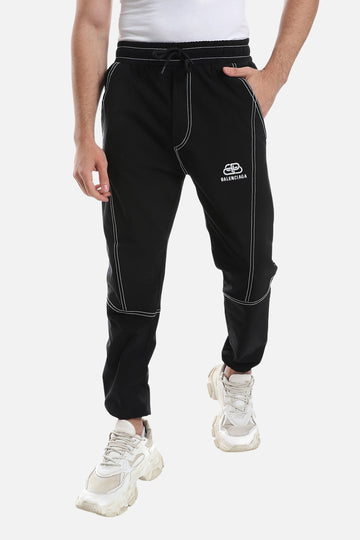 Elastic Waist With Drawstring With Sweatpants* *- Black!