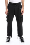 Elastic Waist With Drawstring With Sweatpants – Black