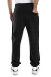 Elastic Waist With Drawstring With Sweatpants *- Black