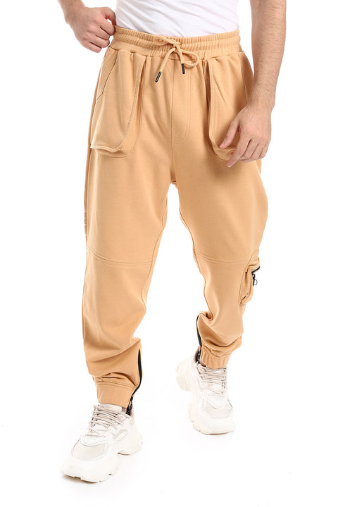 Elastic Waist With Drawstring With Sweatpants - Black