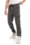 Waterproof Black Sweatpants With Multi-Pockets