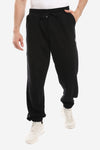 Solid Cotton Pants With Pockets - Black