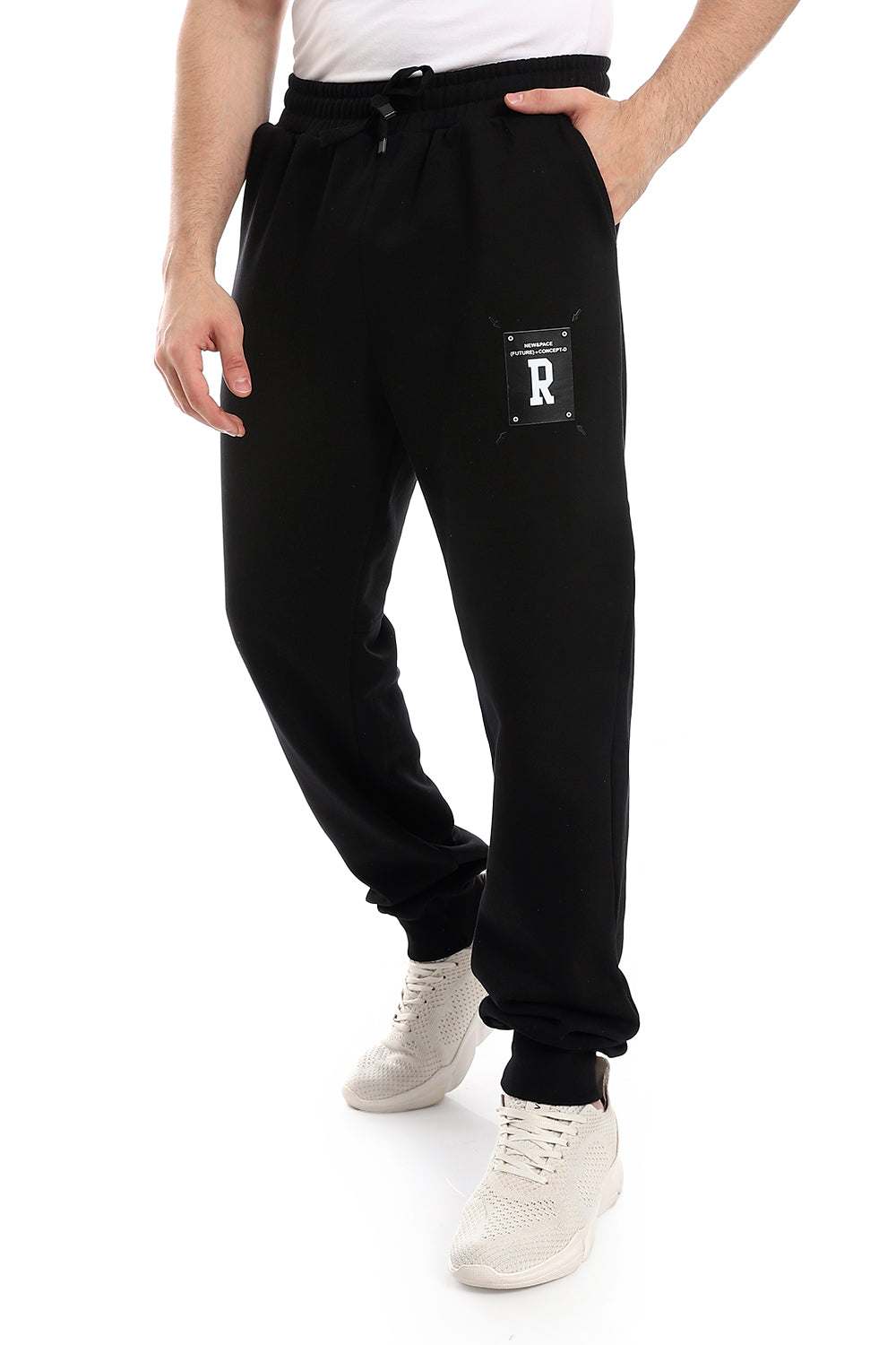 Elastic Waist With Drawstring Comfy Black Pants