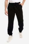 Side Printed Logo Black Pants