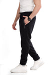 Comfy Black Pants With Elastic Trim