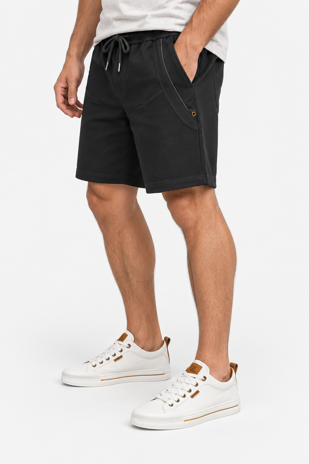 Side Pockets Summer Short With Drawstring