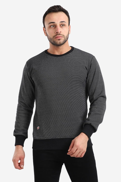 Inner Fleece Round Neck Slip On Sweatshirt