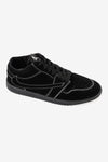 Velour Stitched Black Comfortable Sneakers