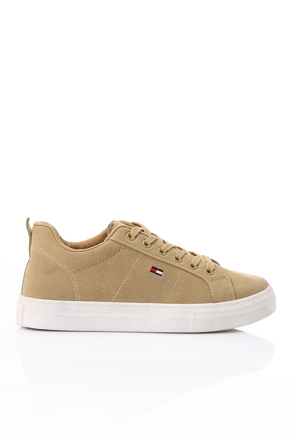 Buff Beige Elegant Suede Sneakers