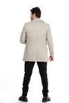 Classic Coat With Slanted Pockets Wool Coat-Beige