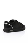 Black Engraved Shapes Elegant Sneakers