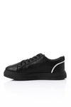 Black Engraved Shapes Elegant Sneakers