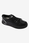 Black Engraved Shapes Elegant Sneakers