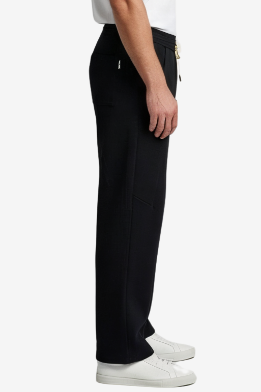 Men’s Casual Wide Leg Jogger Pants – Adjustable Drawstring -Black