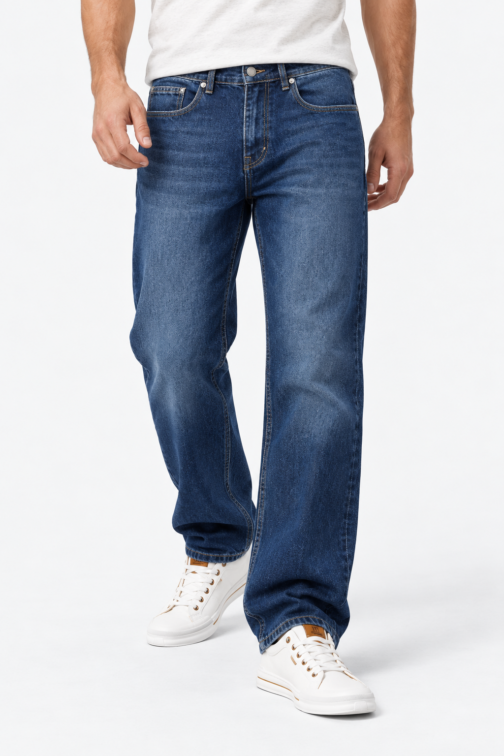 Men's Wide Leg Jeans – Navy Blue