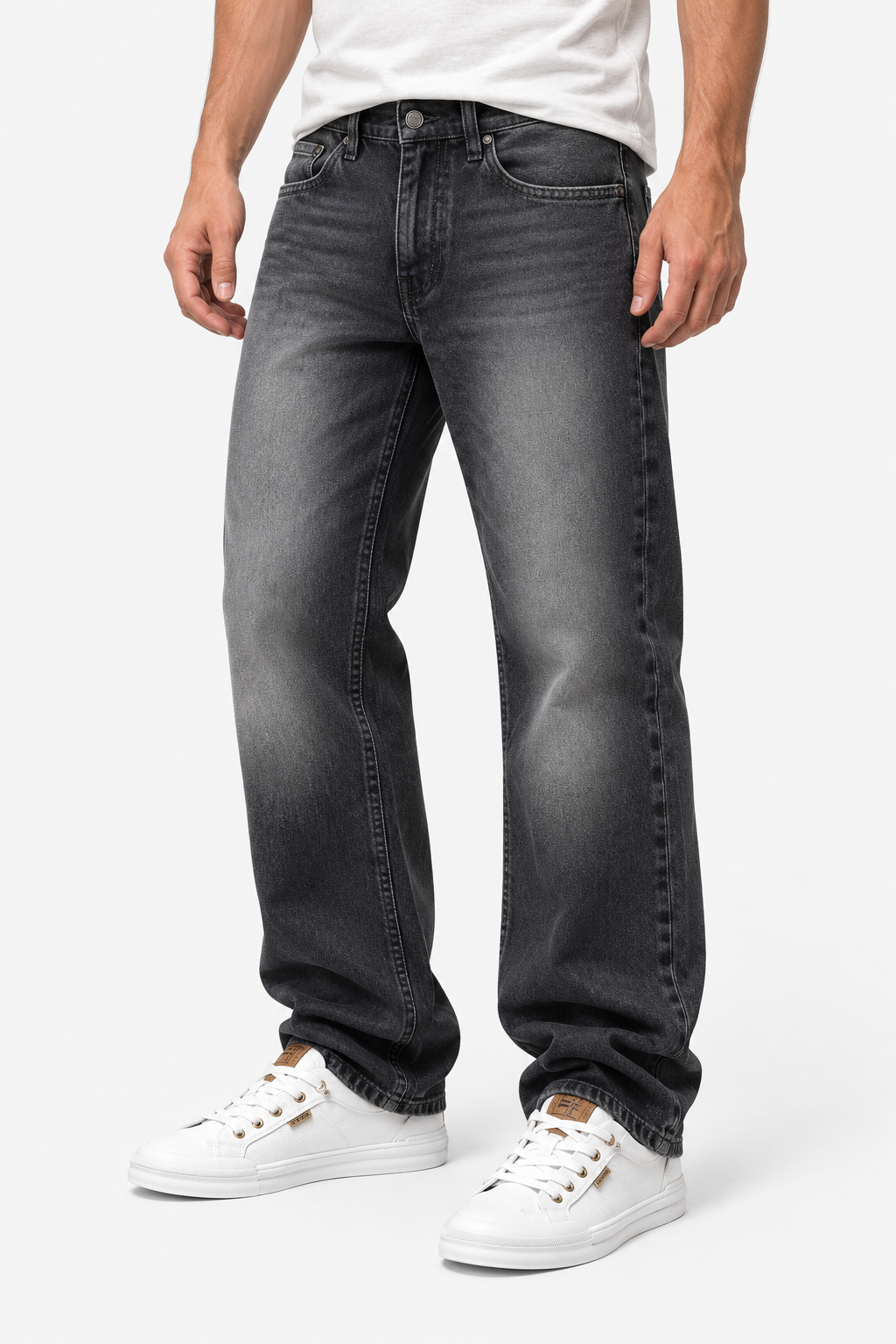 Men's Wide Leg Jeans – Black