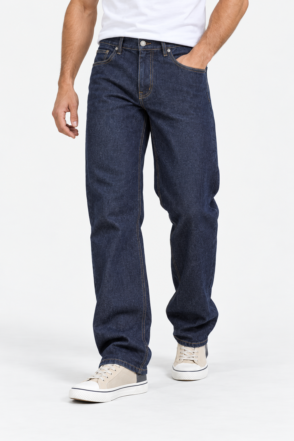 Men's Wide Leg Jeans – Navy Blue