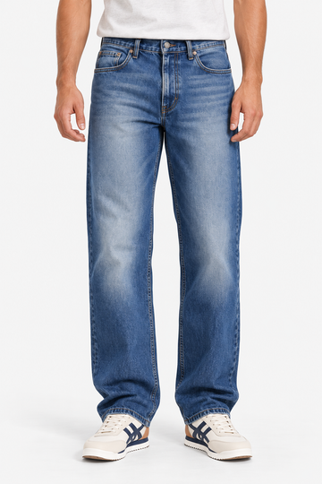 Men's Wide Leg Jeans – Navy Blue