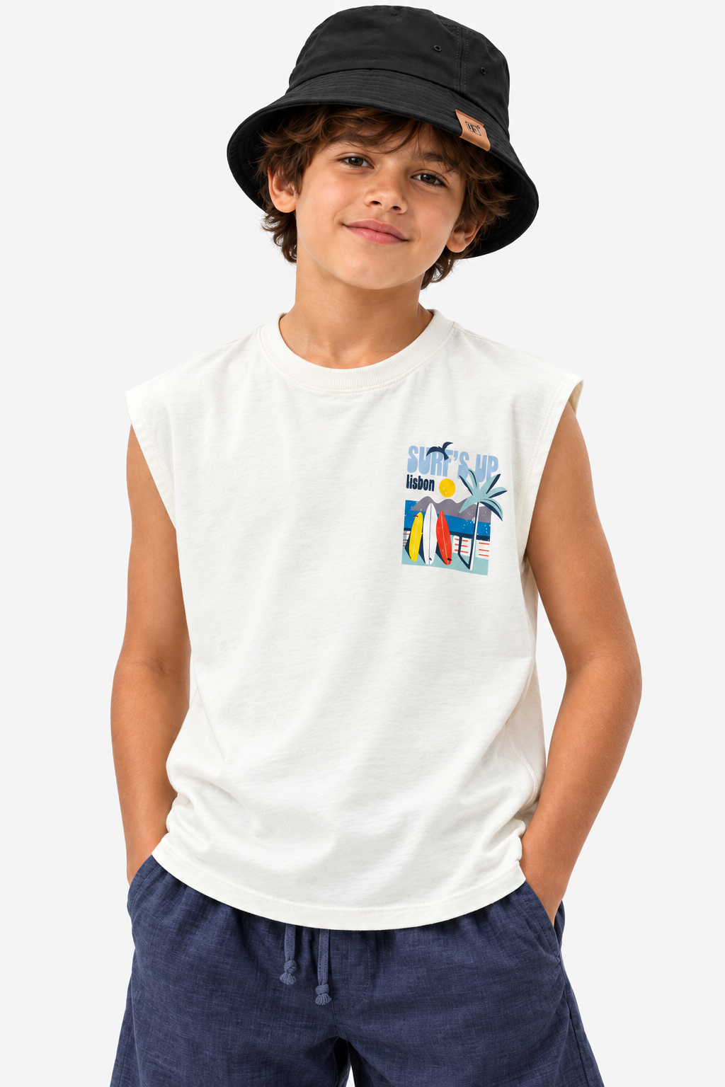 Printed Cut T-Shirt Kids– Off White