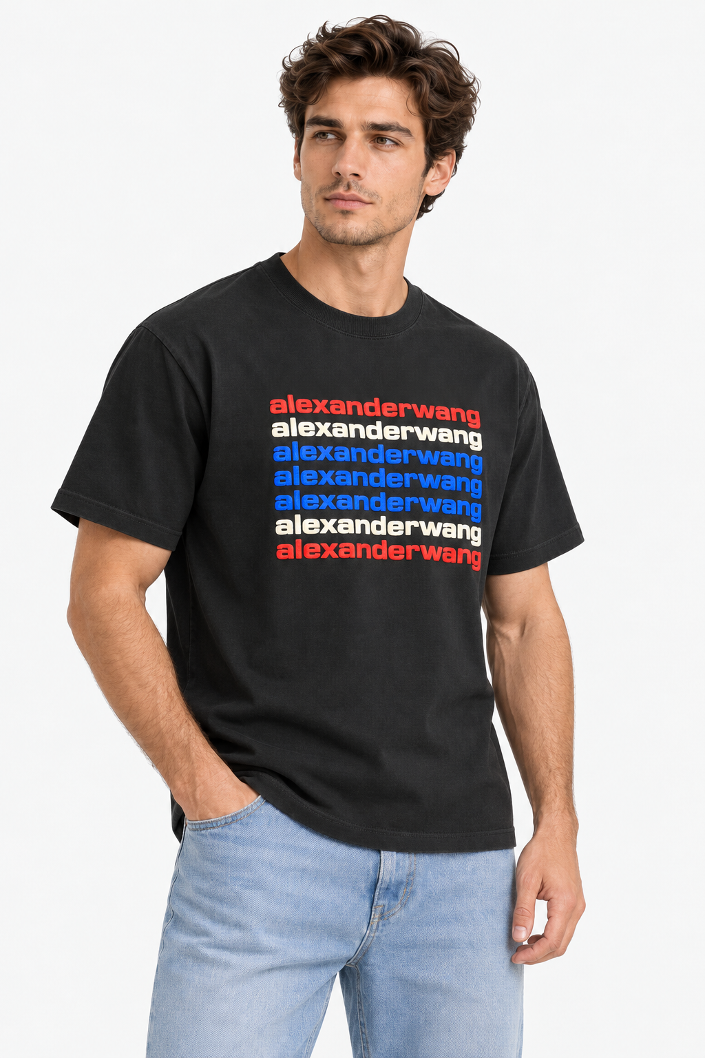 Comfy Printed Black T-Shirt