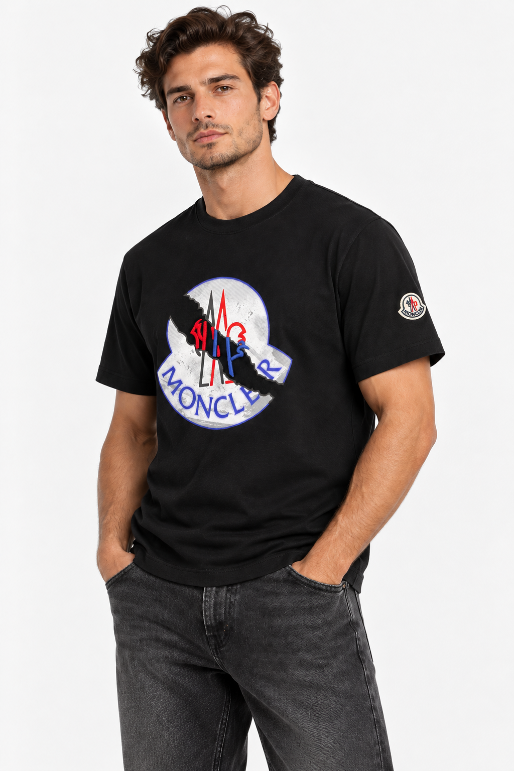 Comfy Printed Black T-Shirt