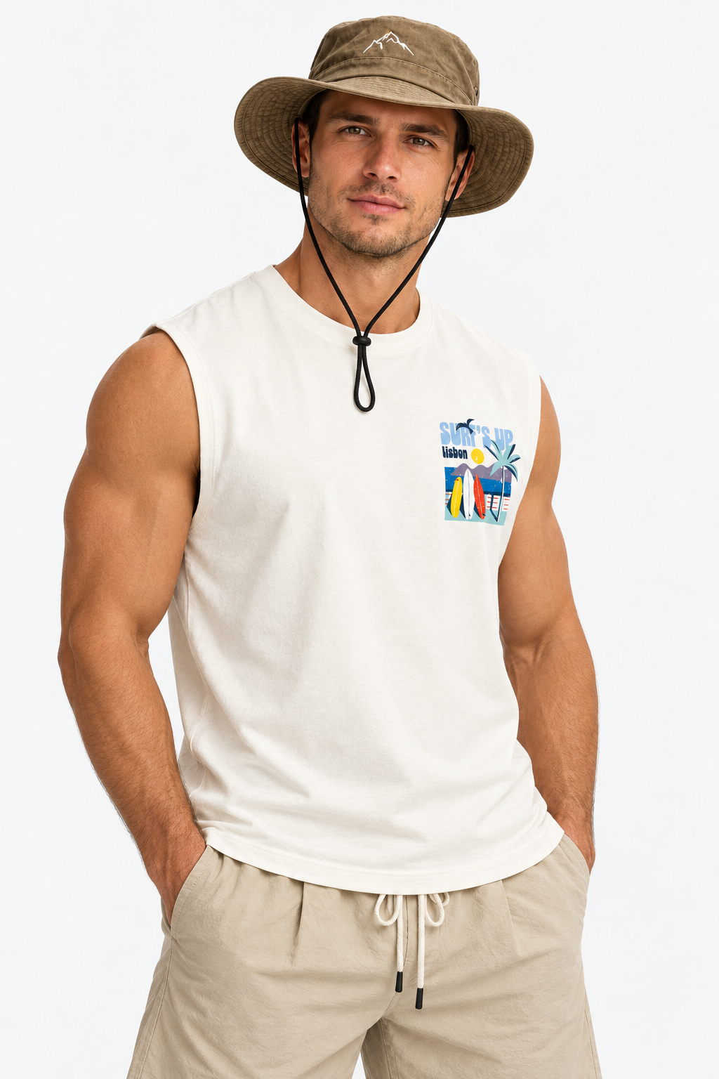 Printed Cut T-Shirt – Off White
