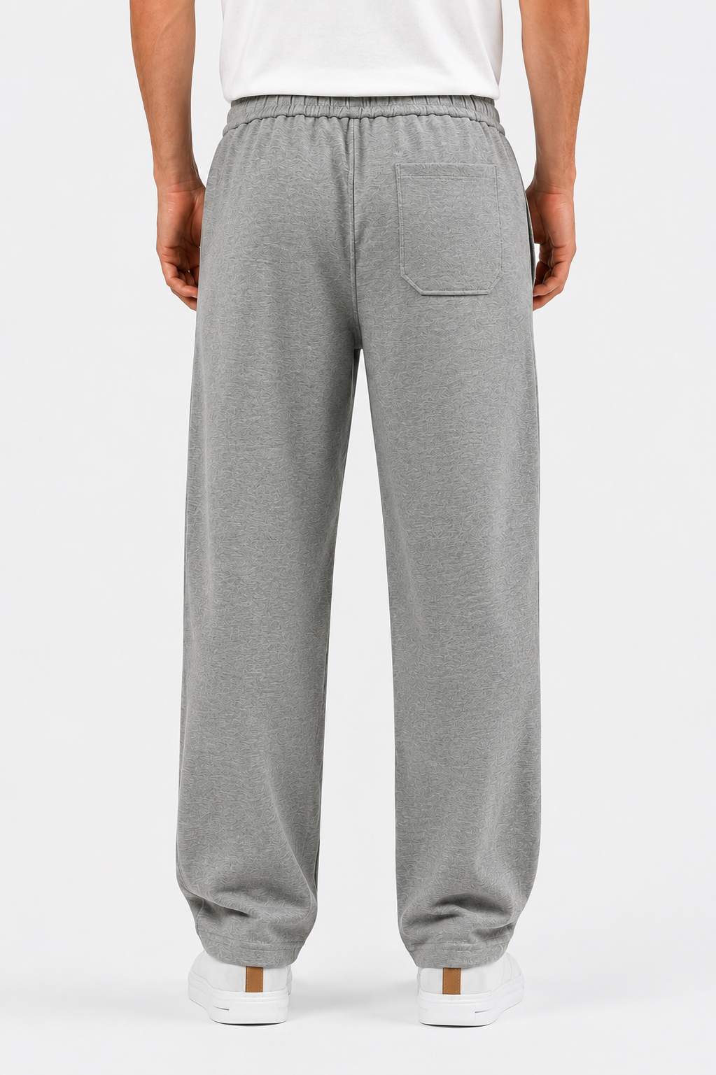 Men’s Casual Wide Leg Jogger Pants – Adjustable Drawstring -Grey