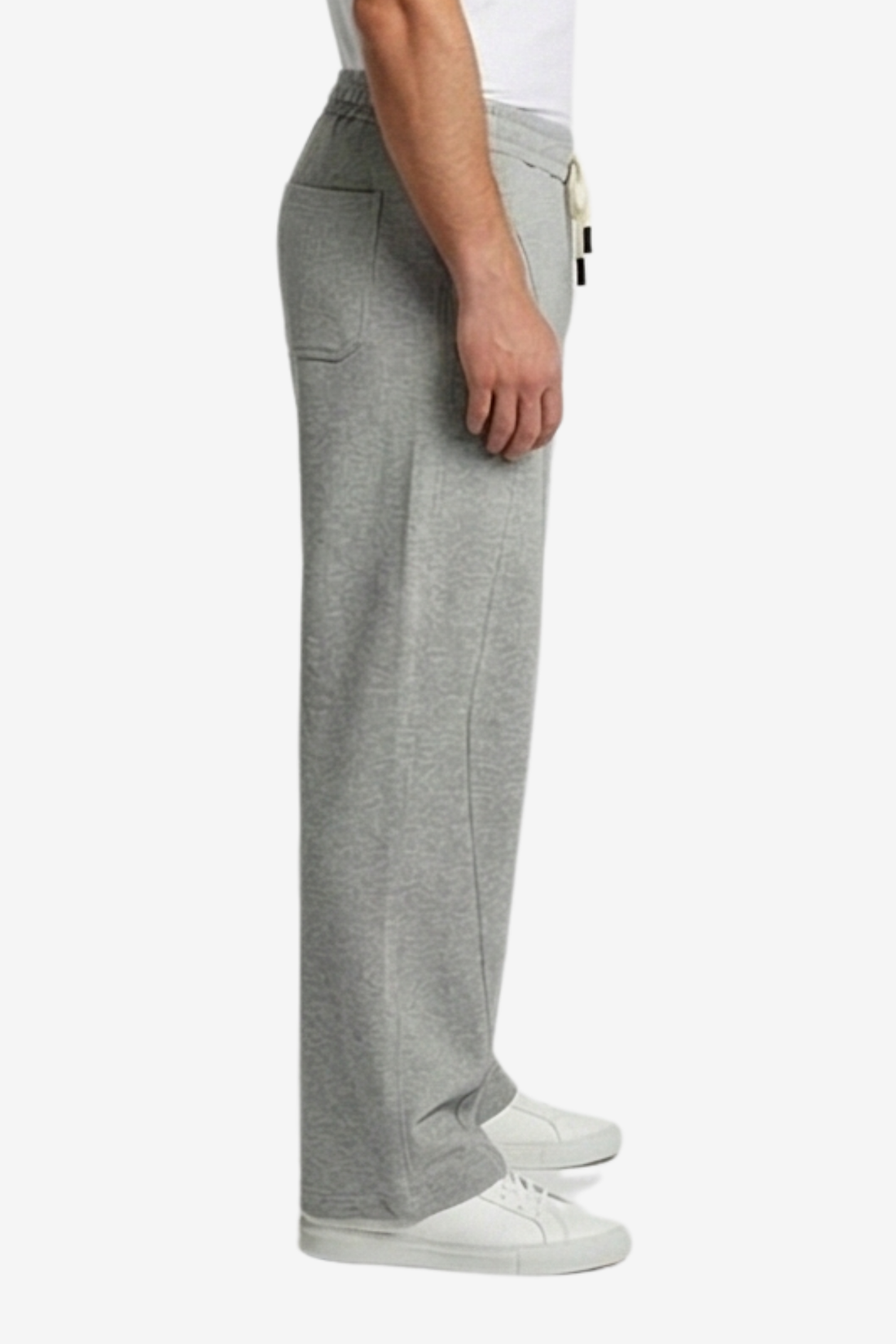 Men’s Casual Wide Leg Jogger Pants – Adjustable Drawstring -Grey