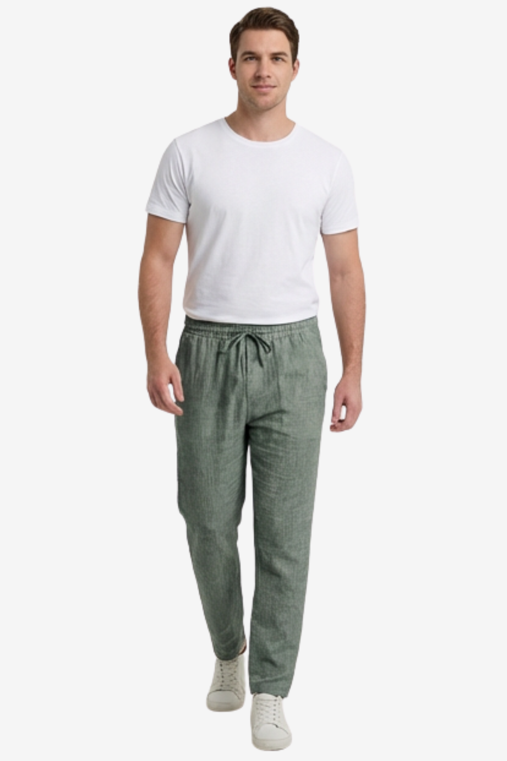 Men’s Linen Pants Designed with a relaxed fit – Grey