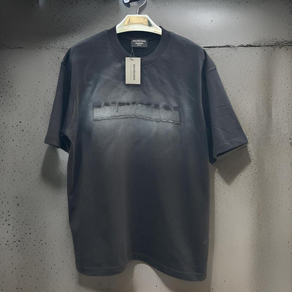 "BALENCIAGA"Comfy Printed Black T-Shirt