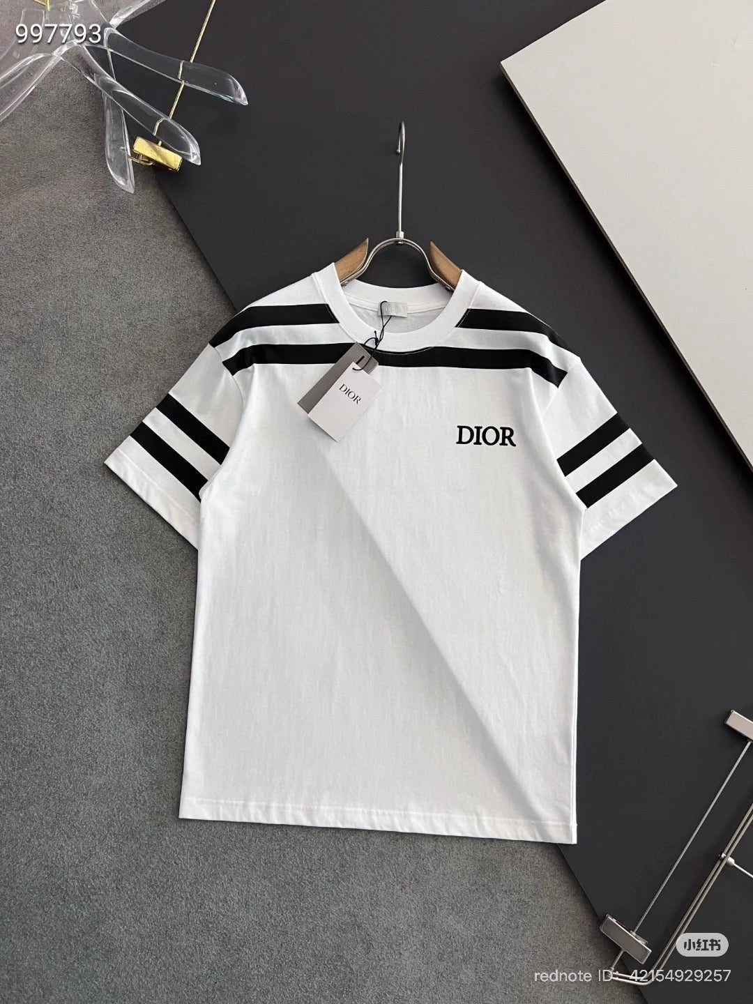 "Dior"Comfy Printed White T-Shirt