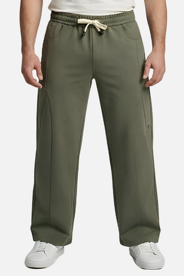 Men’s Casual Wide Leg Jogger Pants – Adjustable Drawstring -Olive